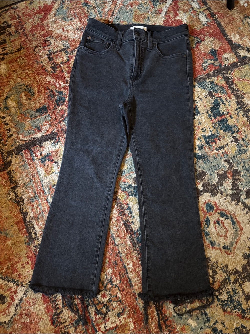Madewell Black High-Rise Cropped Jeans